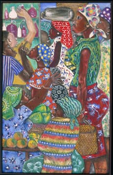 Market Scene by Abdias Muhlanga