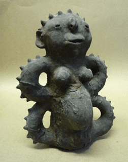 E Tanzania Terracotta Figs by Anon
