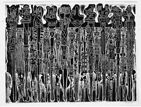 Odjevwe Ogba Erhue by Bruce Onobrakpeya
