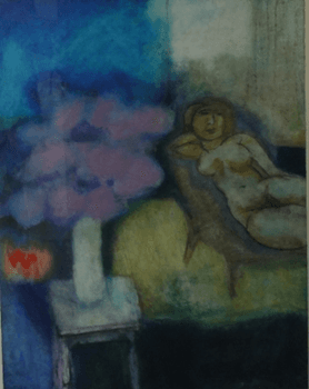 Nude With Flowers by Douglas Portway