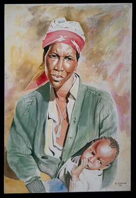 Mother And Child by George Nene