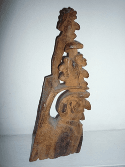 Three Heads Panel by Jackson Hlungwani