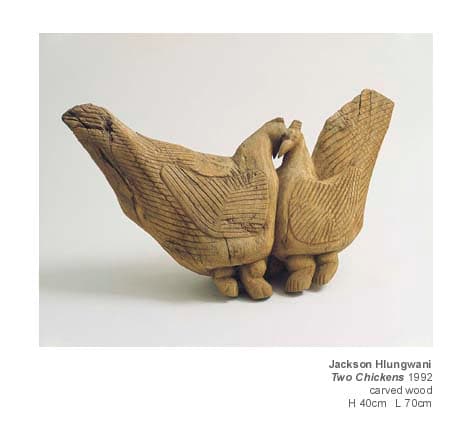 Two Chickens by Jackson Hlungwani