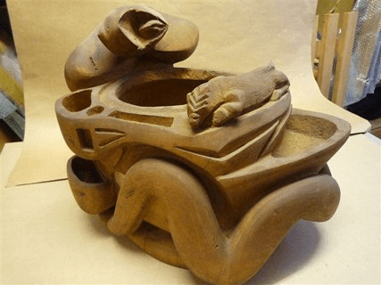 Large Snake Bowl by Jackson Hlungwani