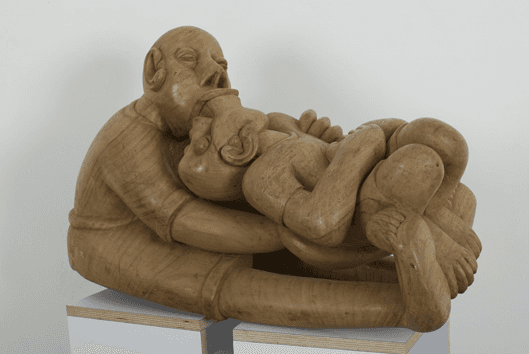Loving Mother - The Kiss by Jackson Wanjau