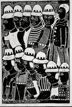 Striking Workers ..Klein Aub Mine by John Muafangejo