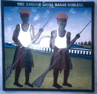 Barotse Royal Barge Padlers by Kappata