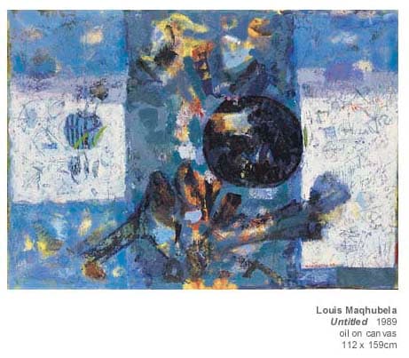Untitled (Blue) by Louis Maqhubela