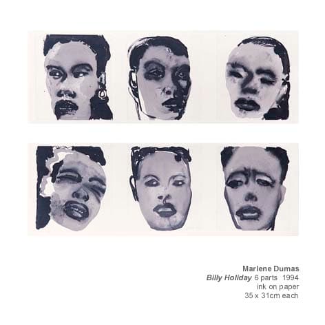 Billy Holiday 6 Parts by Marlene Dumas