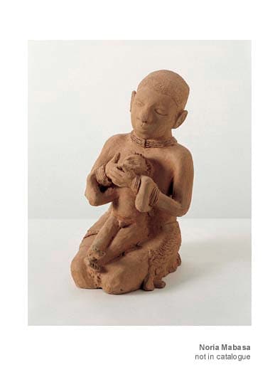 Mother Force Feeding Child by Noria Mabasa