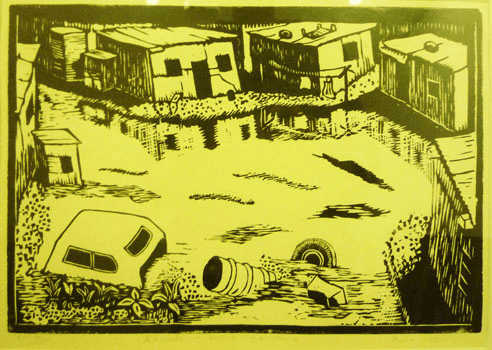X Roads In Flood - Winter by P Holo