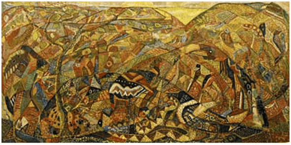 The Creation - Landscape And Birds by Pilkington Ssengendo