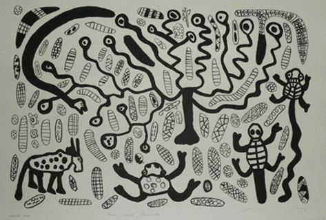 Tree And Animals by Qhaqhoo