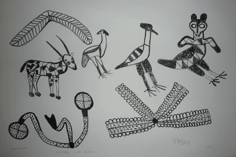 Gemsbok And Birds by Qmao