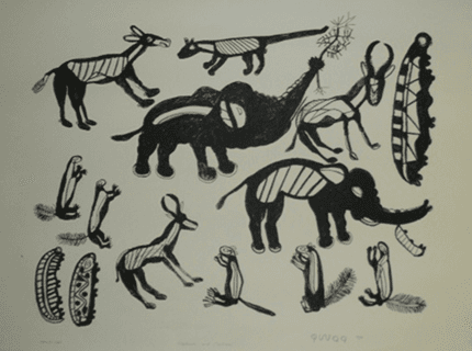 Elephants And Creatures by Qwaa