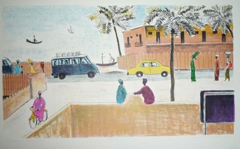 Taxis by Sam Nhlengethwa