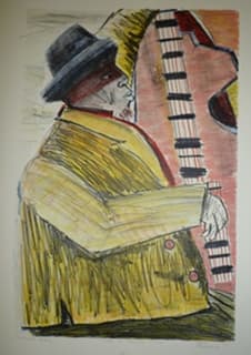 Ode To Charles Mingus by Sam Nhlengethwa