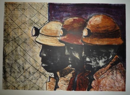 Team Leaders I by Sam Nhlengethwa