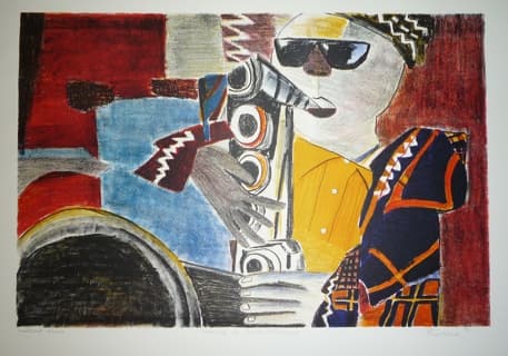 Dedicated To Victor Ndlazkwana by Sam Nhlengethwa