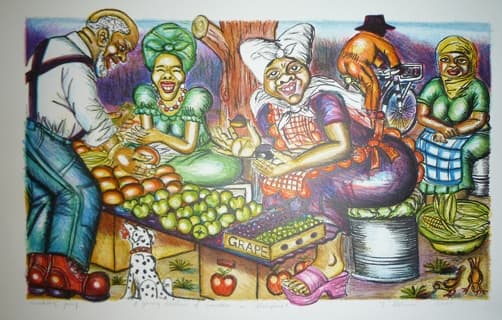 Young Mothers Of Hawkers In Mabopane by Tommy Motswai